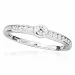 Ringe: rund hvid zirkon ring i rhodineret sølv