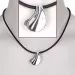 Randers Sølv vedhæng med halskæde i sølv med gummibånd