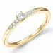 Rund diamantring i 14 karat guld 0,08 ct 0,06 ct