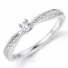 rund diamantring i 14 karat hvidguld 0,14 ct