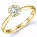 rund diamant ring i 14 karat guld 0,10 ct 0,12 ct