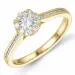 rund diamant ring i 14 karat guld 0,15 ct 0,26 ct