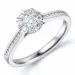 rund diamant ring i 14 karat hvidguld 0,15 ct 0,26 ct