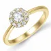 rund diamantring i 14 karat guld 0,20 ct 0,15 ct