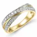 Abstrakt diamant ring i 14 karat guld.- og hvidguld 0,50 ct