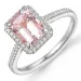 morganit diamantring i 14 karat hvidguld 1,70 ct 0,16 ct