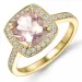 morganit diamantring i 14 karat guld 2,2 ct 0,38 ct