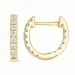 12 mm diamant creoler i 14 karat guld med diamant 