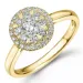 rund diamantring i 14 karat guld 0,20 ct 0,35 ct