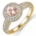 morganit diamantring i 14 karat guld 0,43 ct 0,66 ct