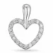 Hjerte diamantvedhæng i 14 karat hvidguld 0,22 ct