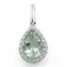 Grøn ametyst diamantvedhæng i 14 karat hvidguld 0,10 ct 1,55 ct