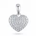 hjerte diamantvedhæng i 14 karat hvidguld 0,49 ct