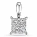 Diamant vedhæng i 14 karat hvidguld 0,10 ct 0,08 ct