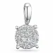 diamant vedhæng i 14 karat hvidguld 0,12 ct 0,08 ct