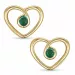hjerte smaragd øreringe i 14 karat guld med smaragd 