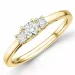 Diamantring i 14 karat guld 0,20 ct 0,13 ct