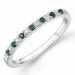 Smaragd diamantring i 14 karat hvidguld 0,15 ct 0,10 ct