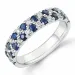 safir diamantring i 14 karat hvidguld 0,24 ct 0,96 ct