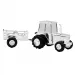 Dåbsgaver: traktor med vogn sparegris i forkromet  model: 152-86904