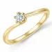 diamant solitairering i 14 karat guld 0,10 ct