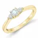 diamant ring i 14 karat guld 0,20 ct 0,102 ct