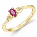 rubin diamantring i 14 karat guld 0,35 ct 0,008 ct