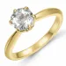 kvarts solitairering i 14 karat guld 0,95 ct