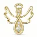 engel diamant vedhæng i 14 karat guld 0,089 ct