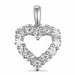hjerte diamantvedhæng i 14 karat hvidguld 0,96 ct