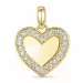 hjerte diamant vedhæng i 14 karat guld  0,113 ct