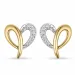 hjerte diamant ørestikker i 14 karat guld og hvidguld med diamant 