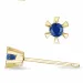 2 x 0,07 ct safir solitaireørestikker i 14 karat guld med safir 