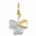 diamantvedhæng i 14 karat guld med rhodium 0,0112 ct