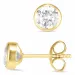 5 mm runde ørestikker i 9 karat guld med zirkon - Gold Collection