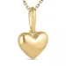 hjerte halskæde i forgyldt sølv med vedhæng i 9 karat guld
