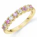 pink safir diamantring i 14 karat guld 0,246 ct 0,45 ct