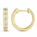 15 mm diamant creoler i 14 karat guld med diamant 