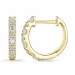 13,5 mm diamant creoler i 14 karat guld med diamant 