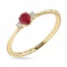 rubin ring i 14 karat guld 0,05 ct 0,18 ct. ct