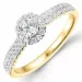 Bestillingsvare - diamantring i 14 karat guld.- og hvidguld 0,26 ct 0,29 ct