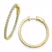 24 mm diamant creoler i 14 karat guld med diamant