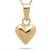 hjerte halskæde i forgyldt sølv med vedhæng i 14 karat guld - Amoré