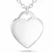 Hjerte halskæde i sølv med hjertevedhæng i sølv