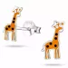 Billige giraf øreringe i sølv