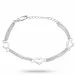 Elegant hjerte armbånd i sølv med hjertevedhæng i sølv
