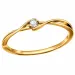 lab grown diamant solitairering i forgyldt sølv