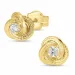 zirkon ørestikker i 9 karat guld med zirkon - Gold Collection
