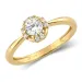 zirkon guldring i 9 karat guld