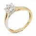 blomster ring i 9 karat guld med rhodium